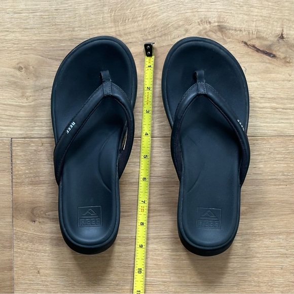 Reef Sandals Flip-flops Platform Black Womens 6 - Picture 9 of 9